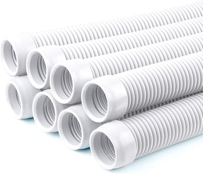 Vacuum Hose/Replacement Pool Hose -1.5” 8 Hoses for Pool,Spa White -