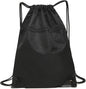 Drawstring sports bag - large sports bag with PE pocket and external zip - waterproof drawstring swim backpack for men, women, boys and girls - sports, school, beach holiday, swimming, travel, yoga