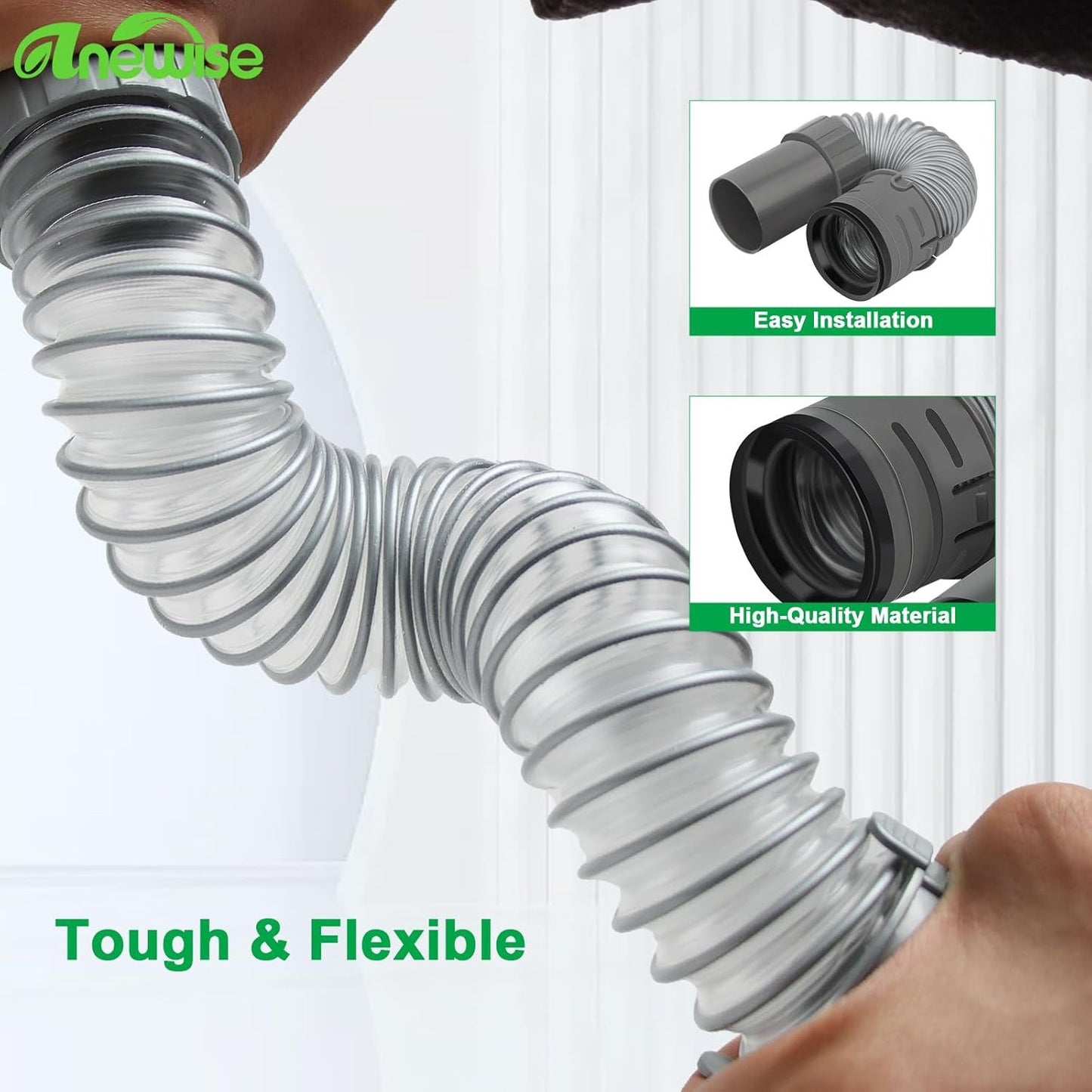 Replacement Hose Part or Shark Navigator Lit Away Deluxe Vacuum NV352, NV351, NV350, NV380, UV440, 1 Nozzle Hose and 1 Mini Brush, Replace Parts 193J