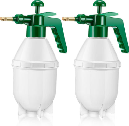 2 Pcs 27 oz Handheld Pump Spray Bottle Garden Mister Spray Bottles Lawn Pressure Hand Pump Sprayer with Adjustable Nozzle for Chemicals Watering Weeds Plants and Cleaning (Green)
