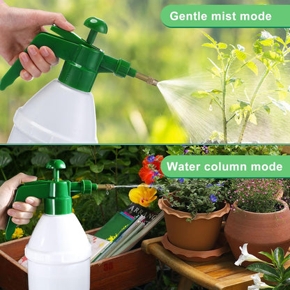 2 Pcs 27 oz Handheld Pump Spray Bottle Garden Mister Spray Bottles Lawn Pressure Hand Pump Sprayer with Adjustable Nozzle for Chemicals Watering Weeds Plants and Cleaning (Green)