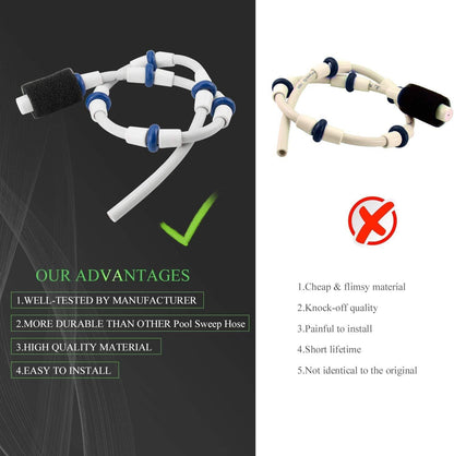 Automatic Pool Cleaner Sweep Hose Complete B5 B-5 Replacement or Zodiac Polaris 280 380 480 180 Pool Cleaner - 2 Pack