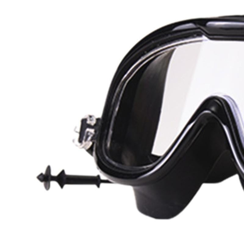 Large Frame High Grade Swim Goggles Waterproof Fogproof HD Swimming Glasses for Men Women Black