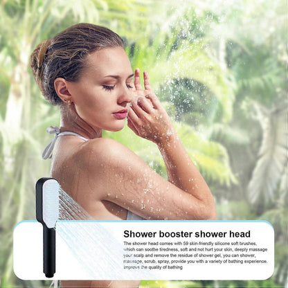 Pressure Handheld Rain Shower Head, Adjustable Black Shower
