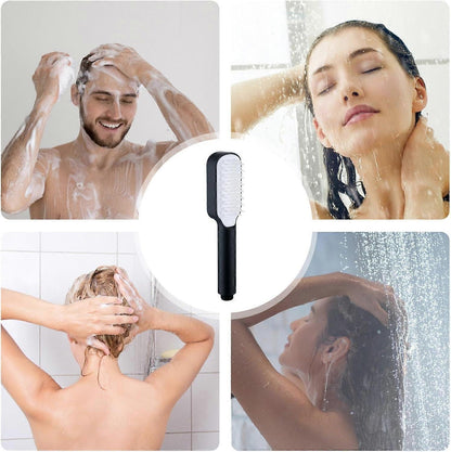 Pressure Handheld Rain Shower Head, Adjustable Black Shower