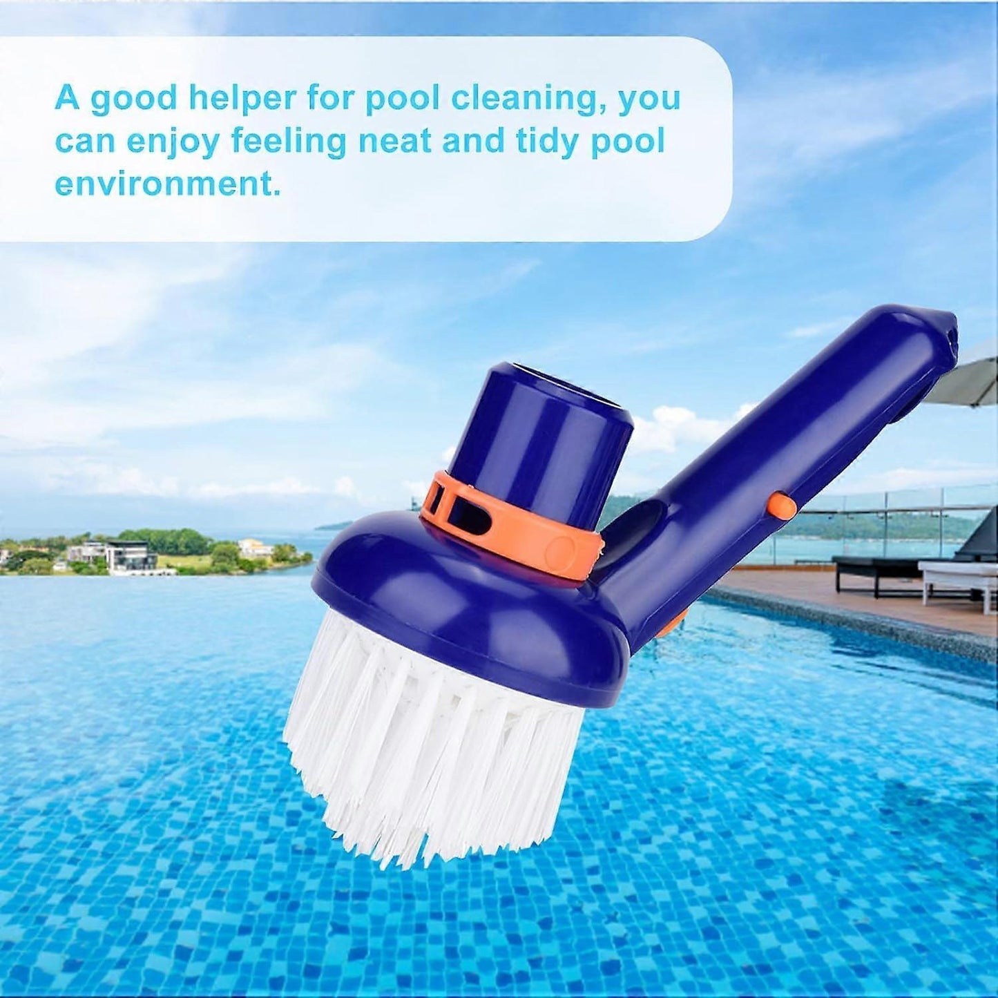 Corner Cleaning Brush for Pool & Spa, Bottom Scrubber