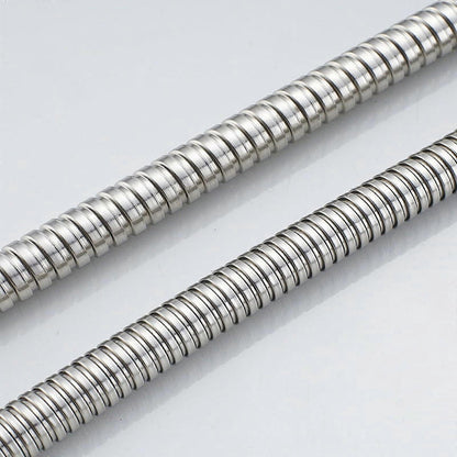 Stainless Steel Replacement Shower Hose, Double Buckle 200cm Shower Tube