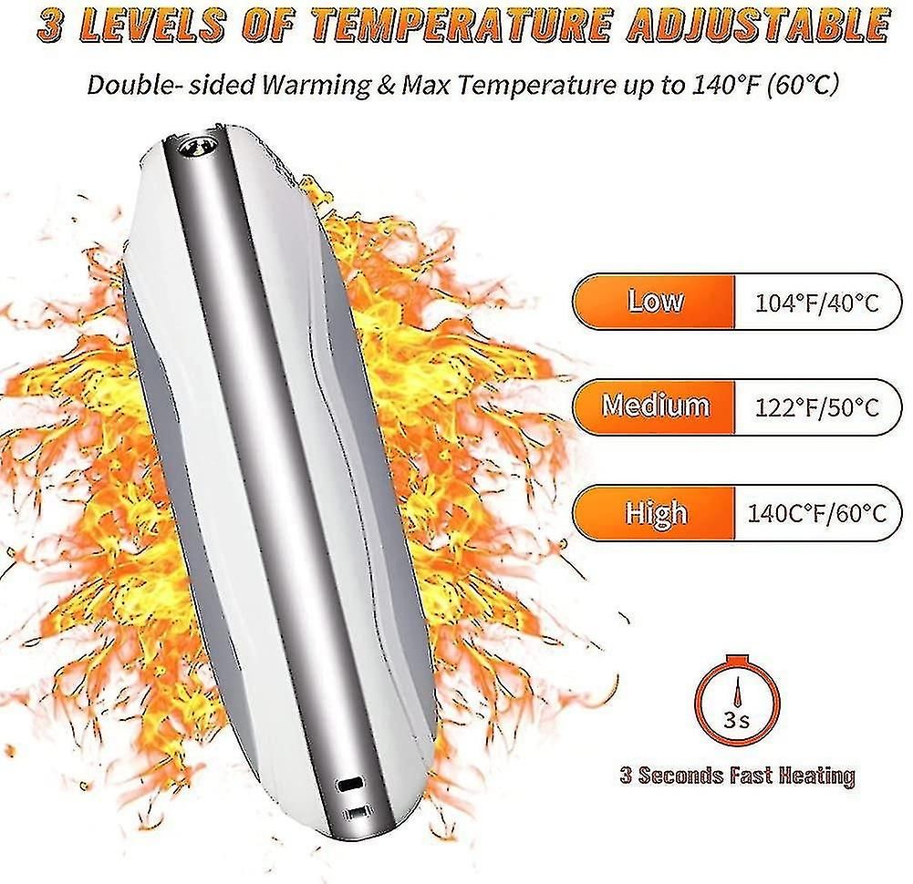 10000mAh USB Rechargeable Electric Hand Warmer & Power Bank
