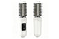 2 in 1 Cordless Hair Straightener Brush Curling Iron with LCD Display-White