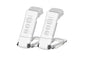 2Pcs USB Rechargeable Book Light Bookmark Lamp with 3 Colors and 5 Brightness-White