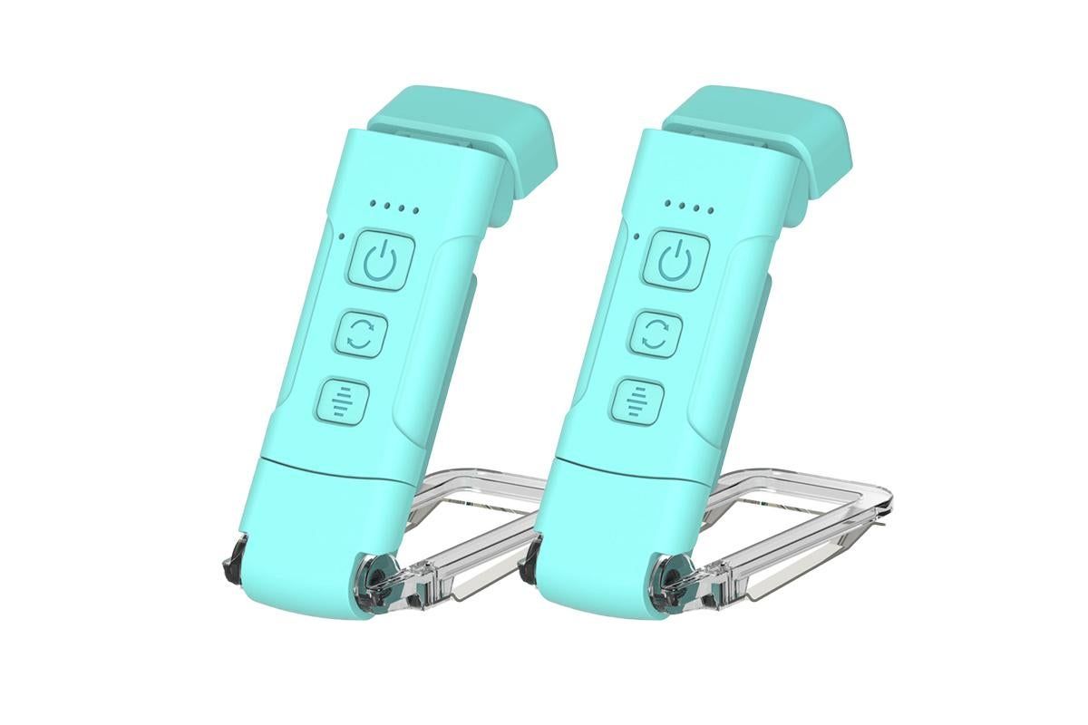 2Pcs USB Rechargeable Book Light Bookmark Lamp with 3 Colors and 5 Brightness-White
