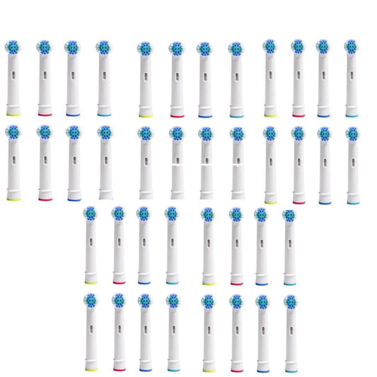 40pcs 3D Whitening Replacement Brush Heads Compatible with Oral-B Toothbrush