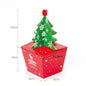 3D Christmas Tree Gift Boxes, Christmas Apple Candy Packaging Box Set Includes 10 Boxes & 10 Bells-L