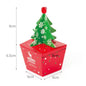 3D Christmas Tree Gift Boxes, Christmas Apple Candy Packaging Box Set Includes 10 Boxes & 10 Bells-S