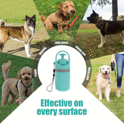 Orange - 6-Claw Portable Pet Poop Picker, Outdoor Pet Poop Pick-Up Tool, Plus a Free Roll of Trash Bags