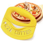 Stainless Steel Pizza Cutter with Protective Cover, Multi-purpose Dough Slicer—Yellow