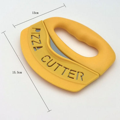 Stainless Steel Pizza Cutter with Protective Cover, Multi-purpose Dough Slicer—Yellow