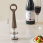 Air Pressure Wine Opener, 2-in-1 Portable Wine & Beer Bottle Opener for Home Use—Brown