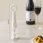 Air Pressure Wine Opener, 2-in-1 Portable Wine & Beer Bottle Opener for Home Use—White