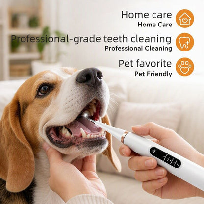 Ultrasonic Dog & Cat Dental Cleaner Kit – Electric Toothbrush for Tartar & Plaque Removal-white