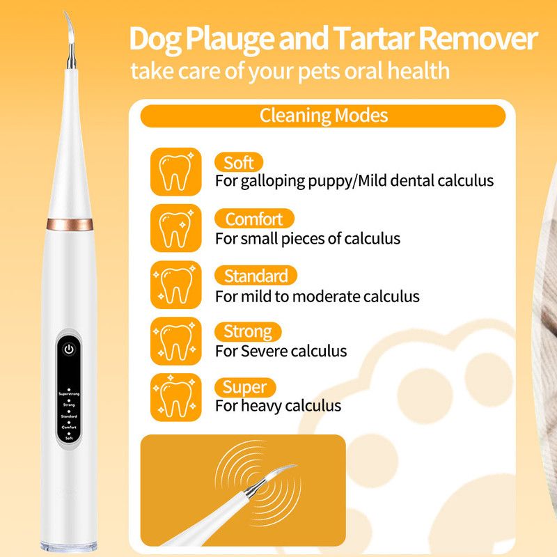 Ultrasonic Dog & Cat Dental Cleaner Kit – Electric Toothbrush for Tartar & Plaque Removal-blue