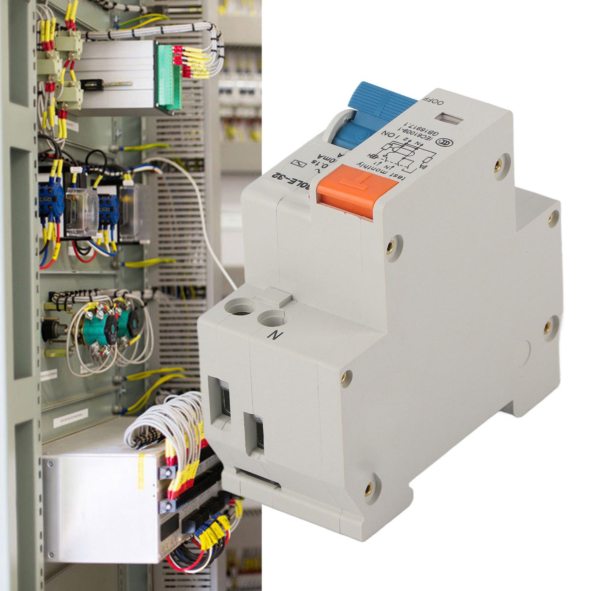 Circuit Breaker 1P 16A 220V Overload Short Circuit Leakage Protection Residual Current Circuit Breaker for 50/60Hz