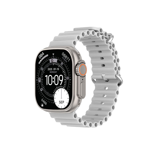 DT Ultra 4 Smart Watch Full Touch Screen Fitness Tracker for Men Women，White