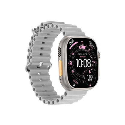 DT Ultra 4 Smart Watch Full Touch Screen Fitness Tracker for Men Women，White