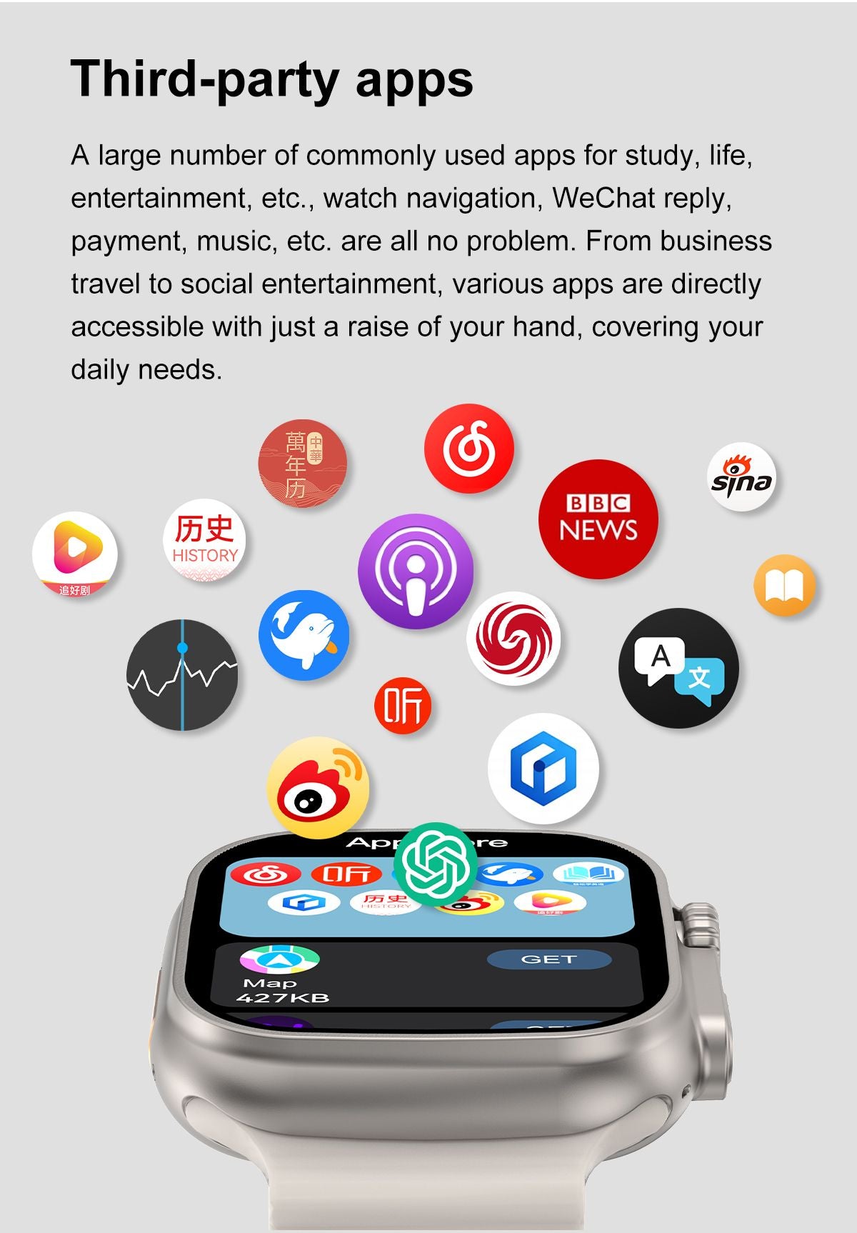 DT Ultra 4 Smart Watch Full Touch Screen Fitness Tracker for Men Women，White