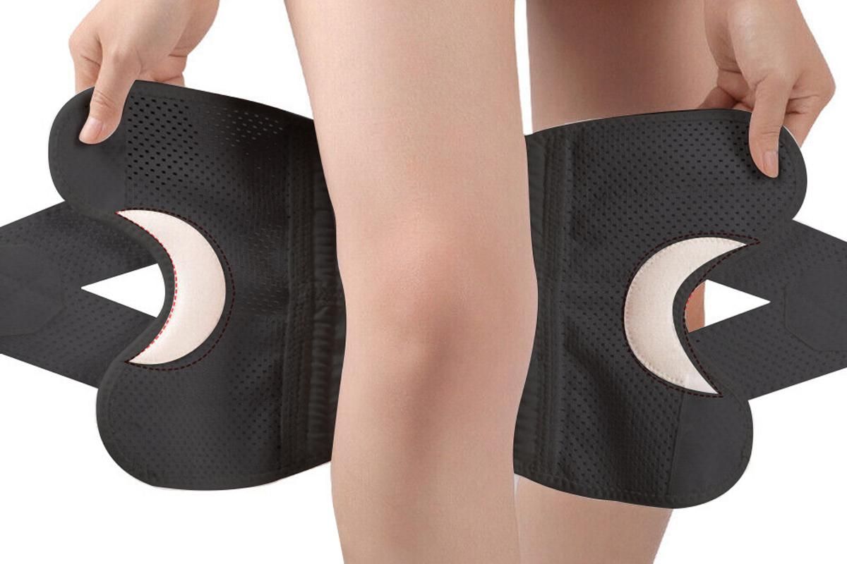 Knee Brace with Side Stabilizers for Meniscus Tear Knee Pain Breathe Knee Sleeve Relieve Knee Pain Injury Recovery for Working Out, Knee Support -Black / L
