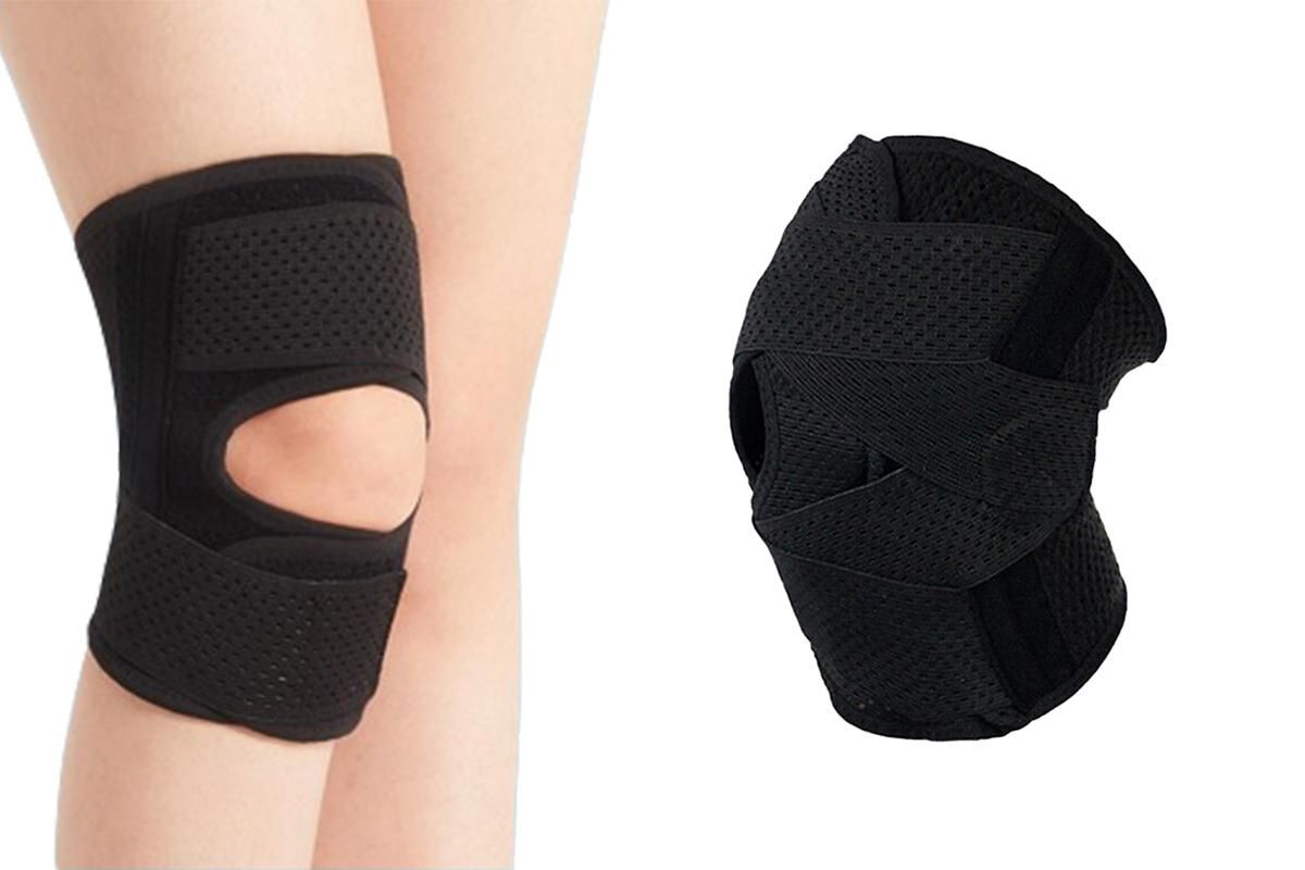 Knee Brace with Side Stabilizers for Meniscus Tear Knee Pain Breathe Knee Sleeve Relieve Knee Pain Injury Recovery for Working Out, Knee Support -Black / L