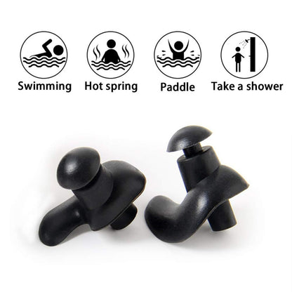 6-Pairs Reusable Silicone Ear Plugs - Waterproof for Swim Surf Shower & Water Sports - Adults