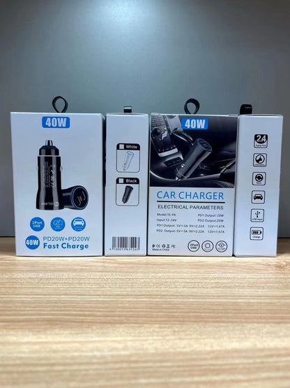 Dual PD Car Charger 40W P8 With color box packaging need to change the price (do not shoot)