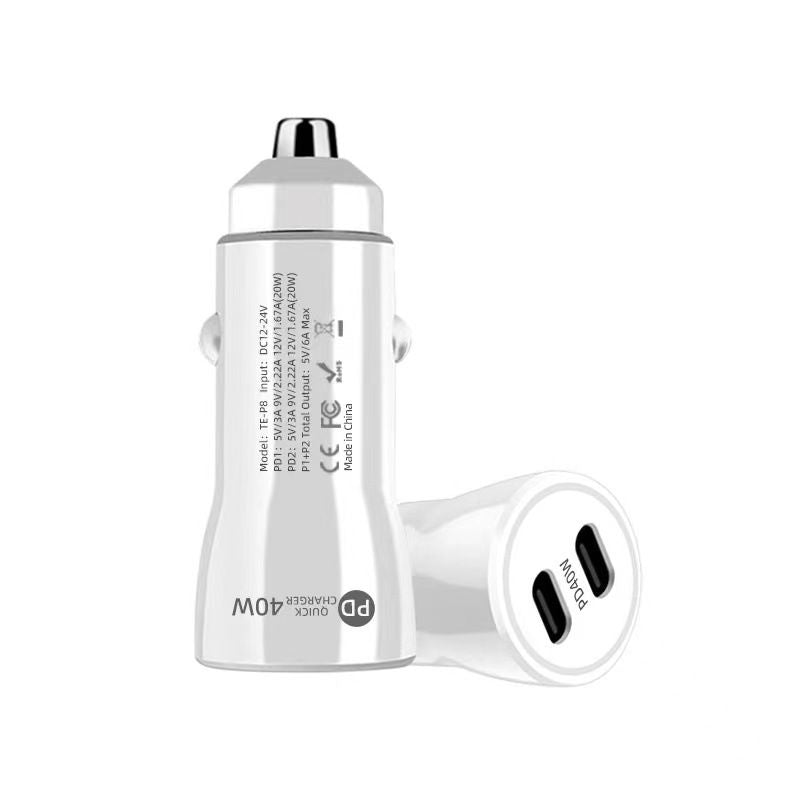 Dual PD Car Charger 40W P8 With color box packaging need to change the price (do not shoot)