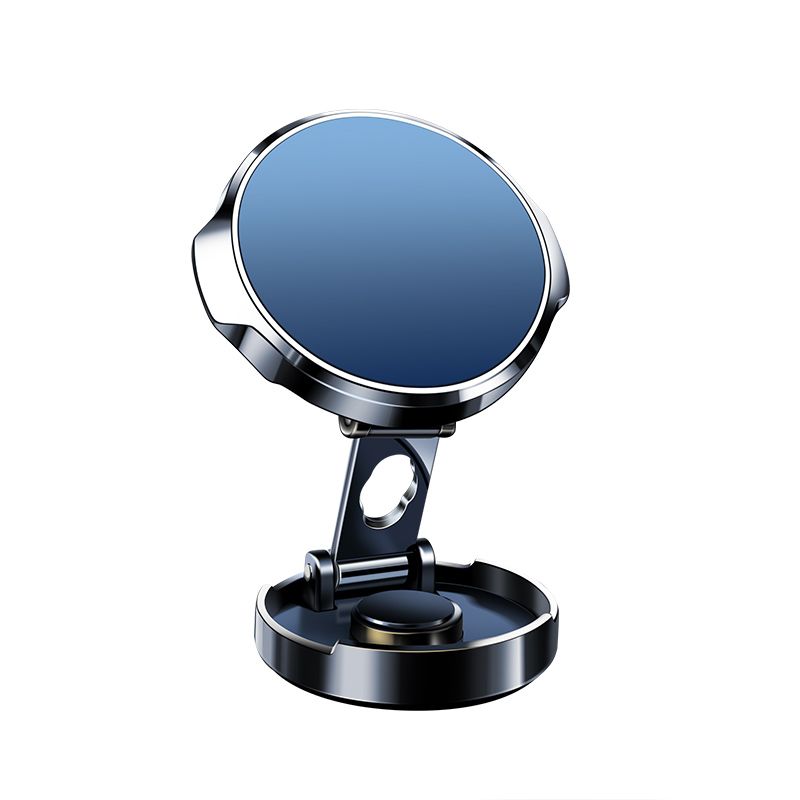 THIS IS SPRING Car Magnetic Phone Holder Foldable. [F8 folding metal magnetic bracket] Silver