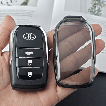Toyota RAV4 Key Cover TPU Transparent 2024-2026 Type b - transparent black [single key cover]