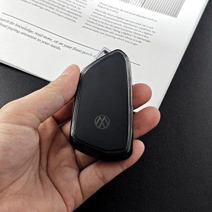 Volkswagen Tiguan L Key Cover 2024 2026 TPU Transparent Type d - transparent black [single key cover]