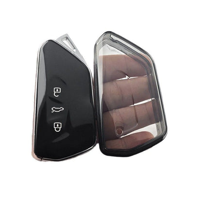 Volkswagen Tiguan L Key Cover 2024 2026 TPU Transparent Type d - transparent black [single key cover]