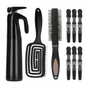 4-piece Hair Care Set with Detangling Hair Brush, Round Brush, Alligator Clips & Spray Bottle - Anti-Static for Wet, Dry, Hair Styling Tools for Women Men