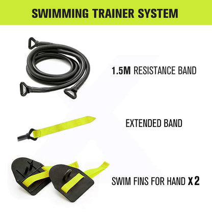 Swimming Trainer Arm Strength Trainer 60 Pounds Swimming Resistance Exercise Bands Set Accessories for Swimming Training
