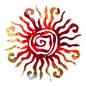 Sun God Metal Wall Art Indoor/Outdoor Decor -12.2In Coral Rust Proof Wall Decor for Bedroom,Garden,Patio and Farmhouse A