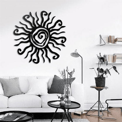 Sun God Metal Wall Art Indoor/Outdoor Decor -12.2In Coral Rust Proof Wall Decor for Bedroom,Garden,Patio and Farmhouse A