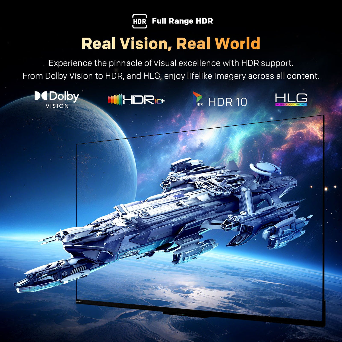 SKYWORTH 75X6600H QD-Mini LED 4K Smart TV, Matte Anti-Glare Display, 120Hz Turbo Mode, AI 4K Upscaling, AI Color Enhancement，Google TV, Dolby Atmos+Dolby Vision, 30W Speakers，HDMI2.1