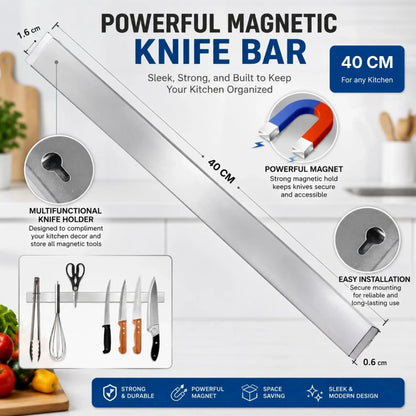CARLA HOME Magnetic Knife Strip 40cm, Premium Stainless Steel Wall Rack Kitchen