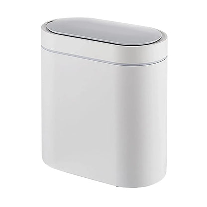 CARLA HOME 7L Automatic Trash Bin with Lid, Motion Sensor Garbage Can White