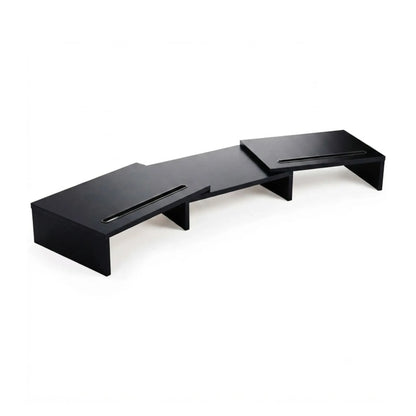 CARLA HOME Dual Monitor Stand Riser, Adjustable Length and Angle, Black