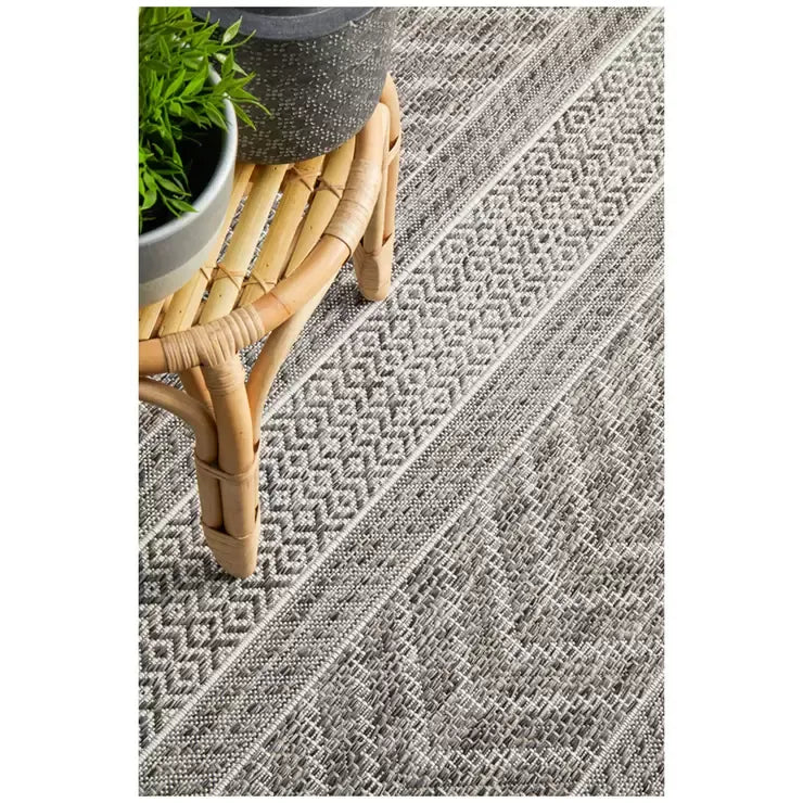 Grey Terrace Rug 230 x 160cm for Indoor and Outdoor Use