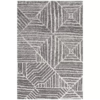Oasis 457 Silver Rug 290x200cm - Bohemian Tribal Style, Easy to Clean Polypropylene