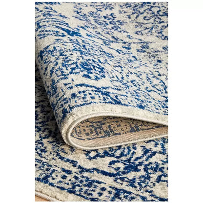 Evoke 256 Blue Indoor Rug 400x300cm - Soft Heat-Set Polypropylene