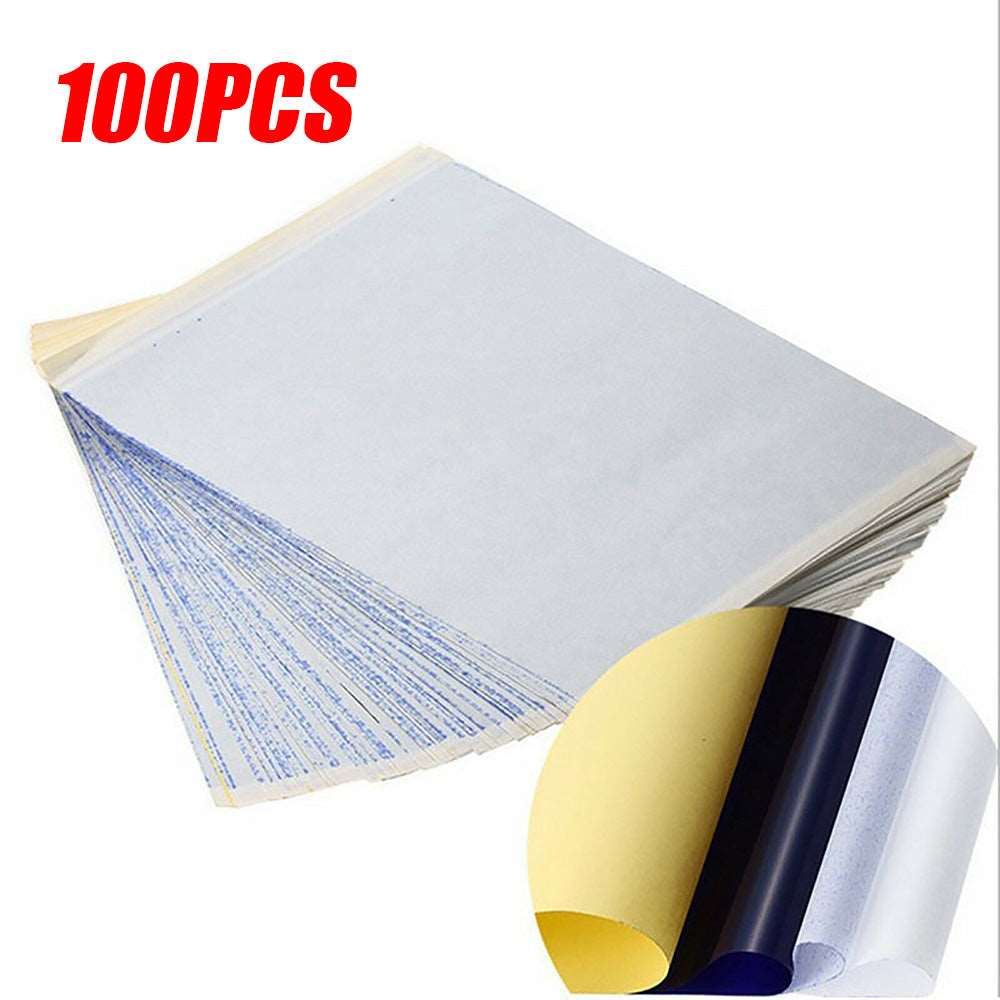 100X Tattoo Stencil Transfer Paper Spirit Thermal Carbon Tracing Copier Supplies